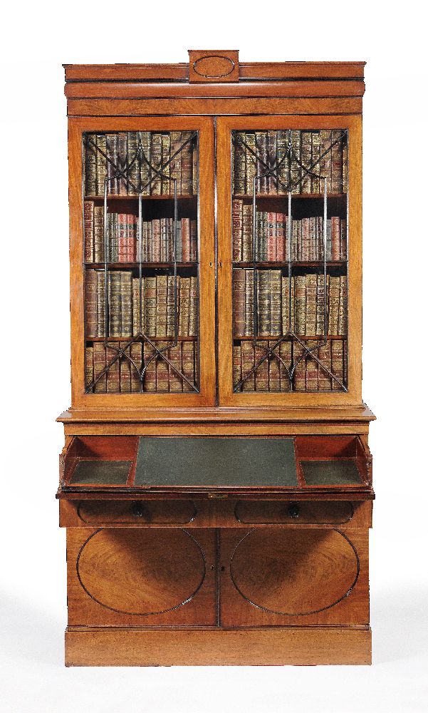 A George IV mahogany secretaire bookcase - Image 2 of 6