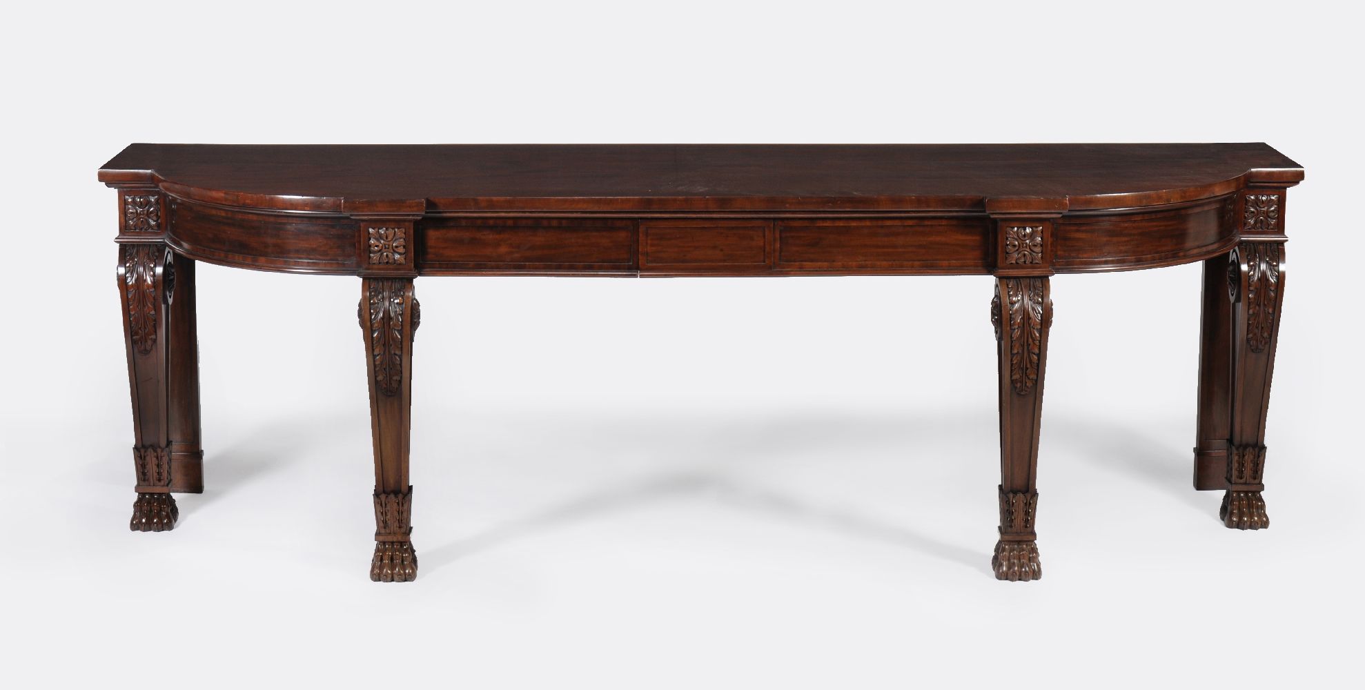 A Regency mahogany console or hall table