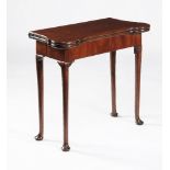 A George II mahogany concertina action folding card table