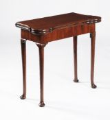 A George II mahogany concertina action folding card table