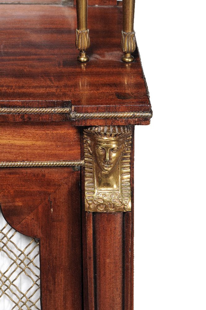 A Regency mahogany and gilt bronze mounted side cabinet - Image 2 of 3