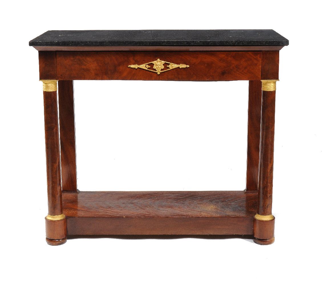 A Louis Philippe mahogany and gilt metal mounted console table - Image 2 of 3