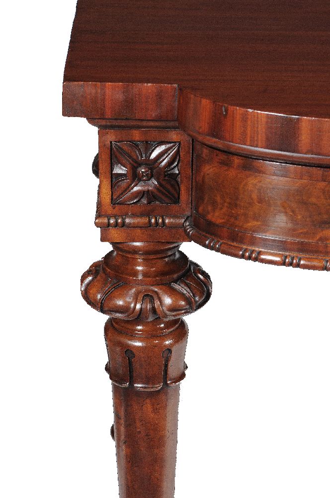 A pair of George IV figured mahogany side tables - Image 4 of 6