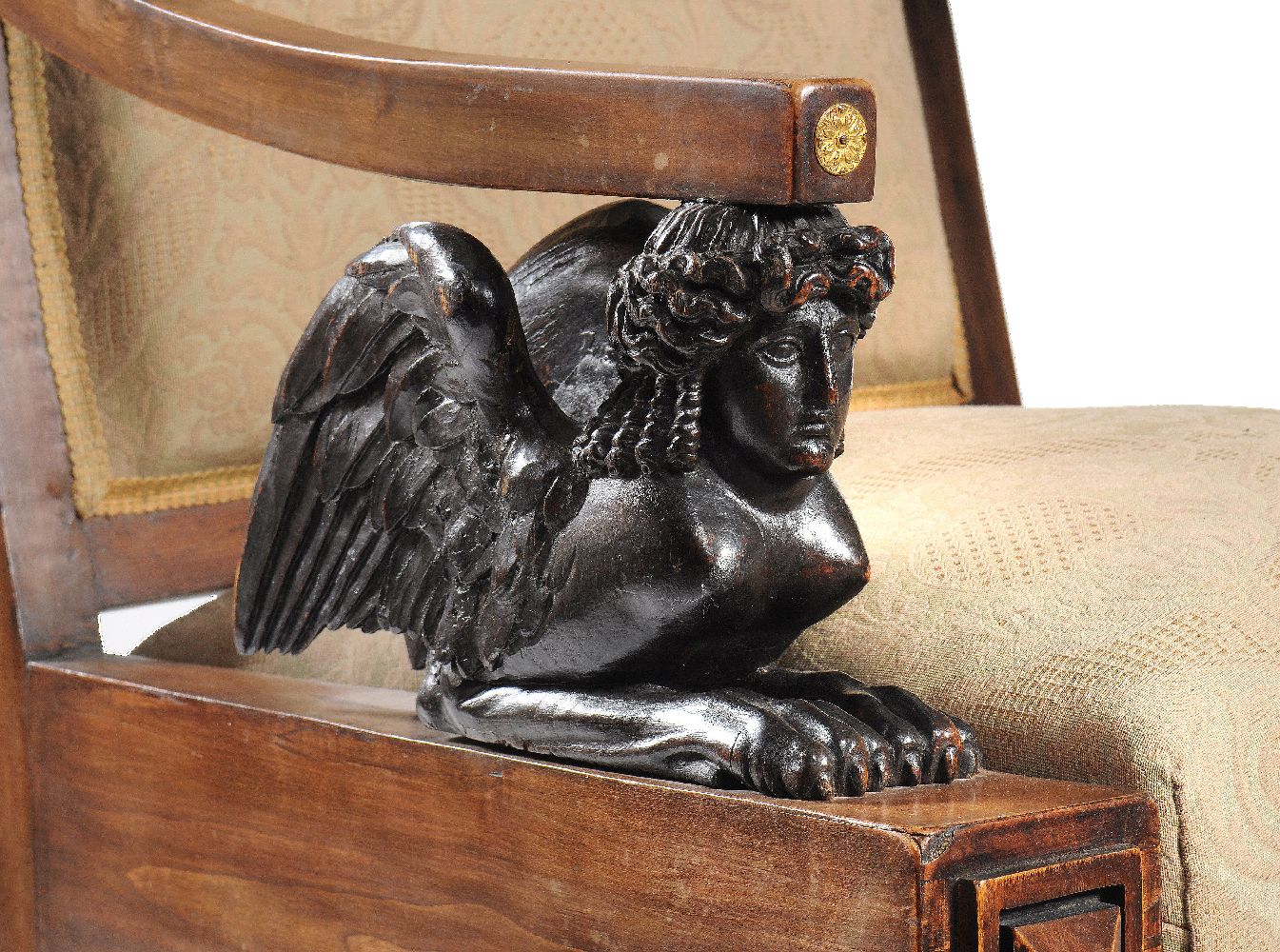 A Continental walnut and gilt metal mounted armchair - Image 3 of 4