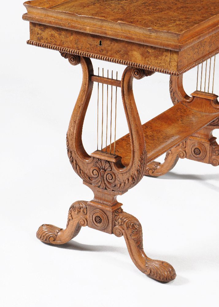 A George IV pollard oak, oak and metal mounted occasional table, attrinuted to Gillows - Image 3 of 3