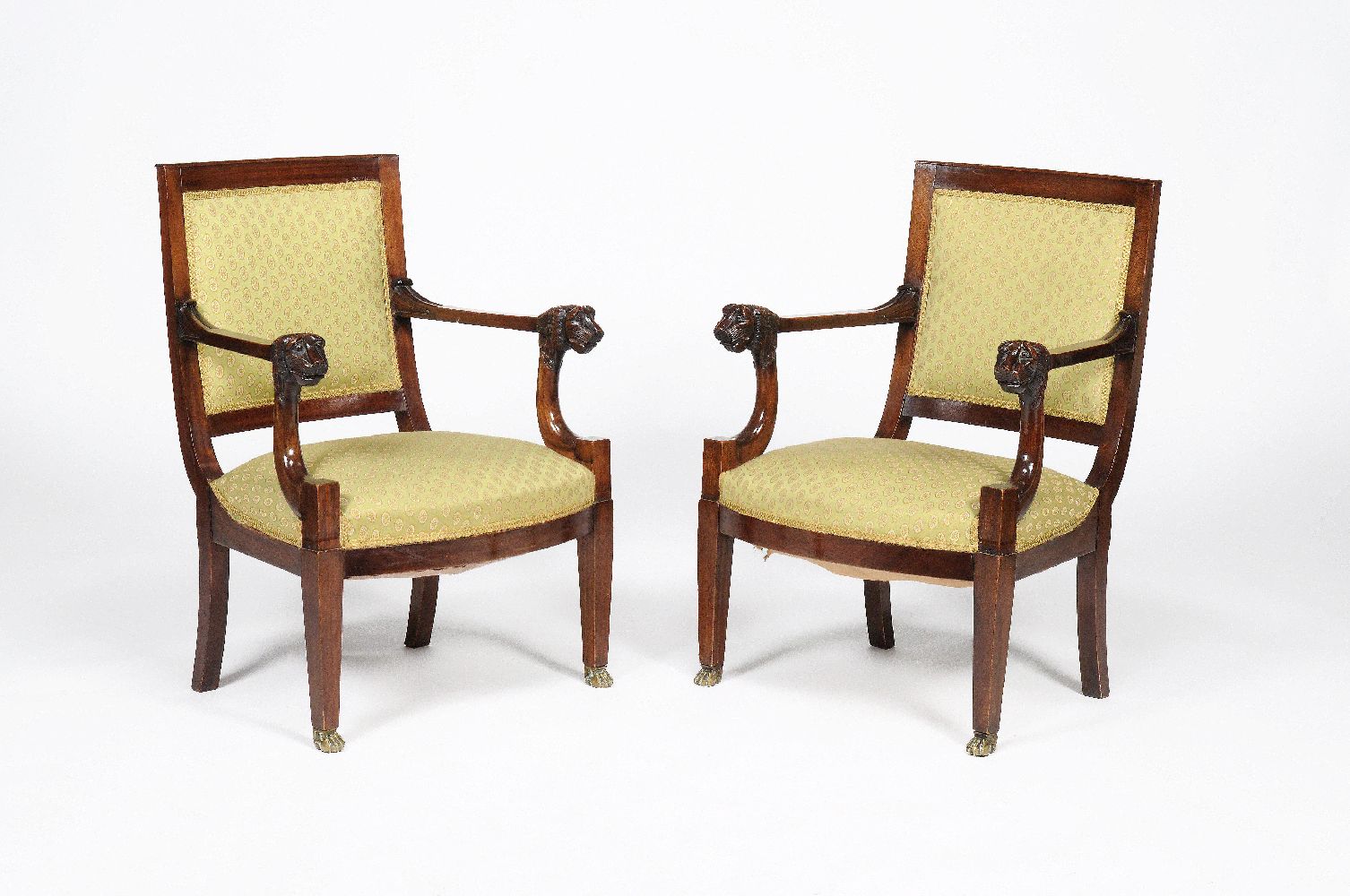 A pair of Louis Philippe mahogany armchairs