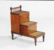 A pair of George IV mahogany bedside steps