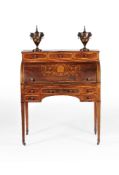 An Victorian mahogany and specimen marquetry cylinder desk, by Maple & Co