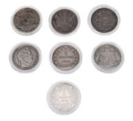 France, Louis XVIII to Napoleon III, silver 5-Francs (7)