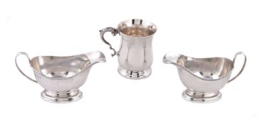 A silver baluster half pint mug by Turner & Simpson Ltd