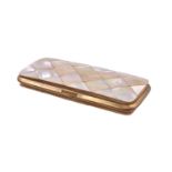 ϒ A late Victorian mother of pearl spectacles case