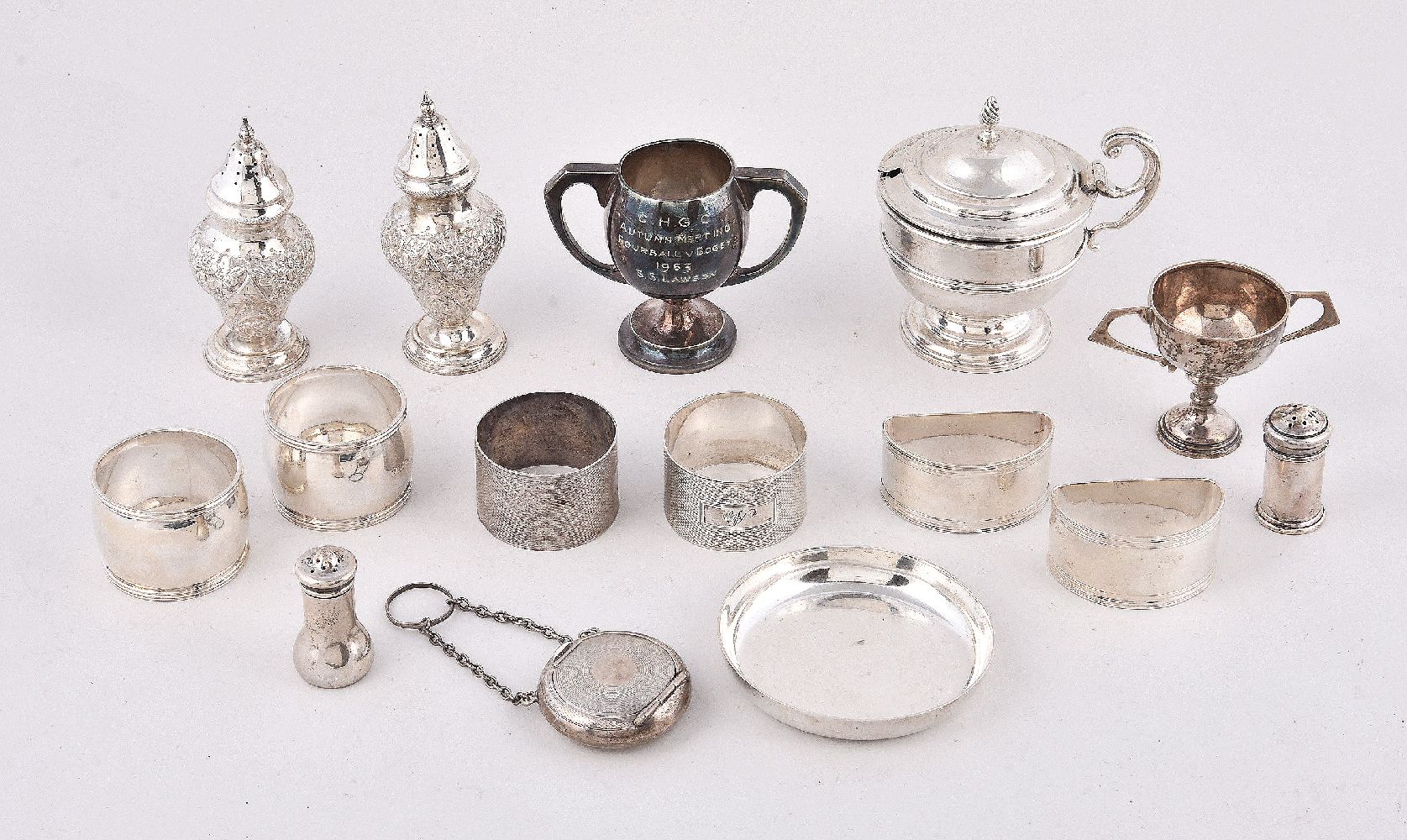 A small collection of silver