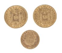 France, Napoleon III, gold 5-Francs 1864A