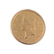 USA, gold Dollar 1850