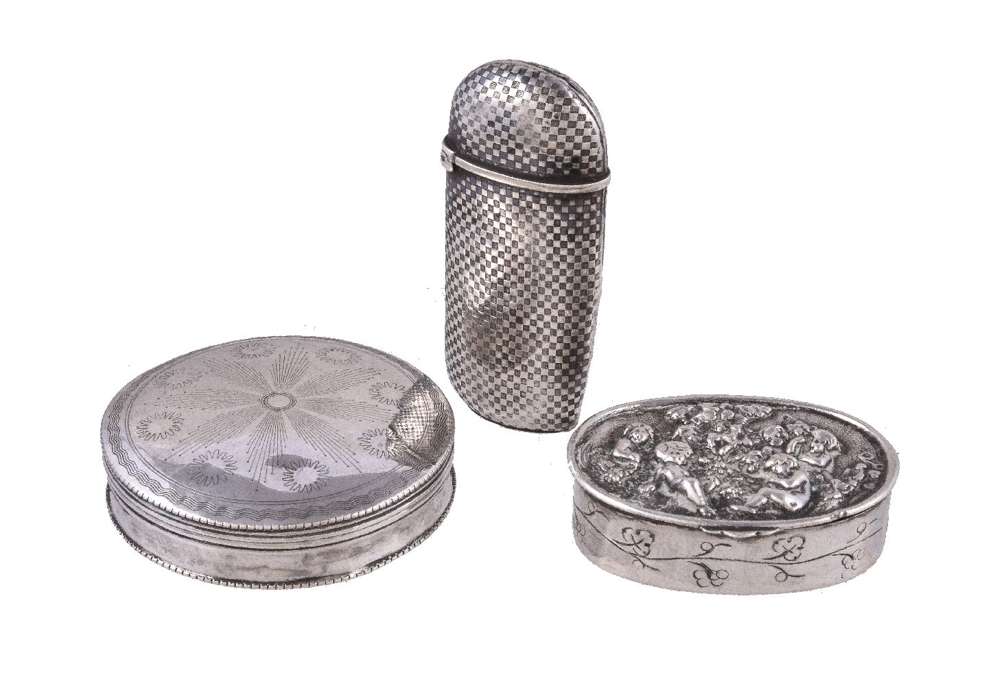 Three Continental silver boxes