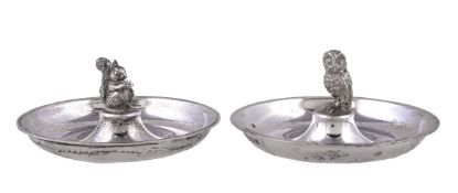 Two silver small dishes by Brian Leslie Fuller