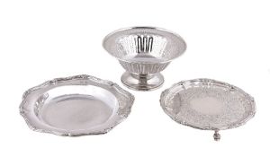 A Victorian silver shaped circular soup bowl by Benjamin Smith III