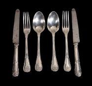 A French silver part table service by Emile Puiforcat