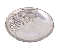 An Italian silver coloured circular dish