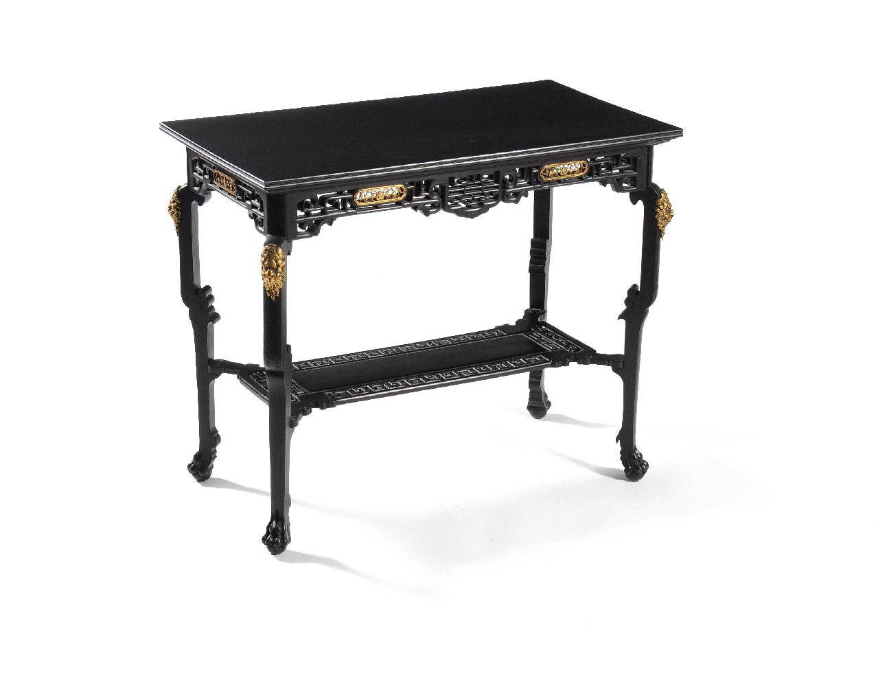 ‡ A French ‘Japonisme’ ebonised and gilt bronze mounted table in the manner of Gabriel Viardot