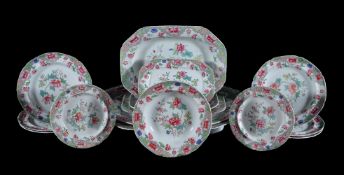 A graduated set of six Spode New Stone shaped octagonal serving dishes