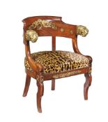 A Louis Philippe mahogany and gilt metal mounted armchair