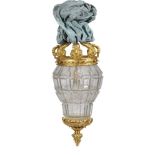 A gilt metal and glazed ceiling light in Louis XIV taste