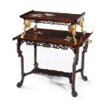 ϒ A French ‘Japonisme’ beechwood tea table