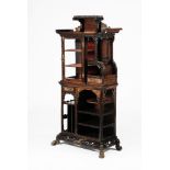 ‡ A French 'Japonisme' beech and gilt metal mounted vitrine cabinet