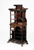 ‡ A French 'Japonisme' beech and gilt metal mounted vitrine cabinet