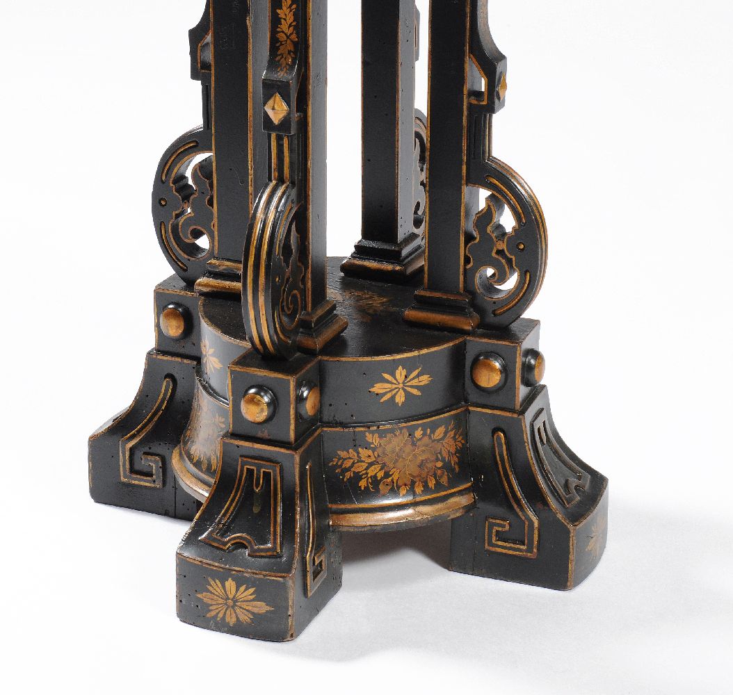 ‡ A French black and gilt japanned pedestal - Image 4 of 4