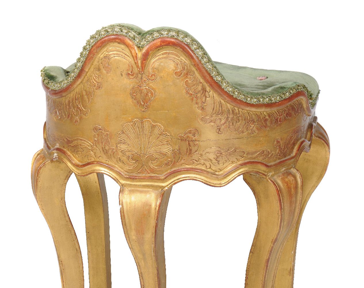 A pair of giltwood gondola or music stools - Image 2 of 2