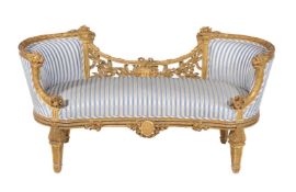 A carved giltwood canapé