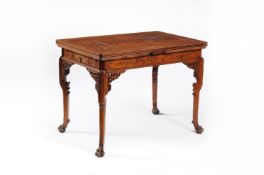 ‡ A French ‘Japonisme’ carved beechwood draw leaf centre table in the manner of Gabriel Viardot