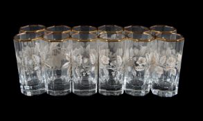 Twelve modern shot glasses