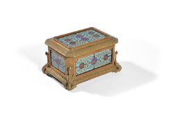 ‡ A French champlevé enamel and gilt metal box in the Orientalist taste
