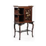 ‡ ϒ A French 'Japonisme' mahogany, beech and gilt metal and ivory mounted cabinet