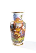 ‡ A French porcelain vase painted with Chinese figures within a temple setting