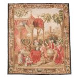 ‡ A woven wool tapestry in 18th century Chinoiserie taste