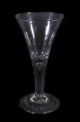 A plain-stemmed goblet