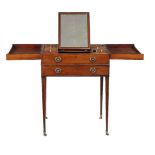 A George III mahogany campaign dressing table
