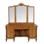 A walnut and giltmetal mounted dressing table