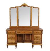 A walnut and giltmetal mounted dressing table