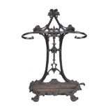 A Victorian cast iron walking stick stand