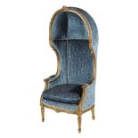 A French giltwood porters chair