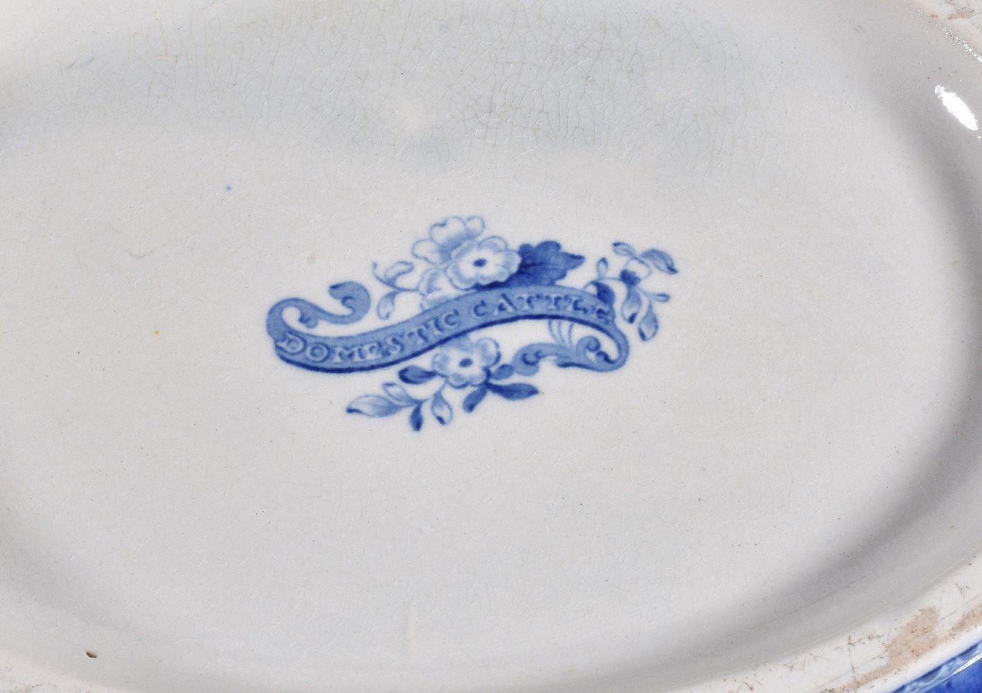 A Carey blue and white printed pottery 'Domestic Cattle' series tureen and cover - Image 4 of 4