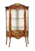 ϒ A Rosewood, giltmetal mounted and Vernis Martin display cabinet