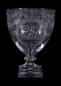 An engraved commemorative rummer of Royal Naval interest
