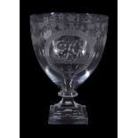 An engraved commemorative rummer of Royal Naval interest