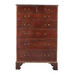 A George III Irish mahogany chest of drawers